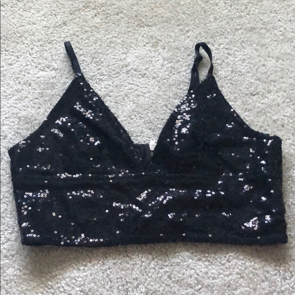 Sequin crop top